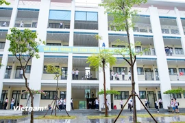 Trường Trung học cơ sở Linh Đàm, phường Hoàng Liệt, Hà Nội. (Ảnh: Hoài Nam/Vietnam+)