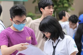 Thí sinh dự thi vào lớp 10. (Ảnh: Hoài Nam/Vietnam+)