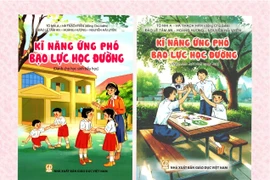 Bộ sách Kỹ năng ứng phó bạo lực học đường dành cho học sinh. (Ảnh: PV/Vietnam+)