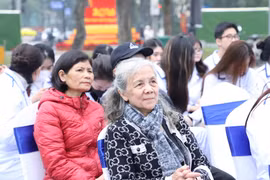 Chương trình thu hút sự tham gia của đông đảo người cao tuổi trên địa bàn. (Ảnh: PV/Vietnam+)