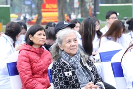 Chương trình thu hút sự tham gia của đông đảo người cao tuổi trên địa bàn. (Ảnh: PV/Vietnam+)