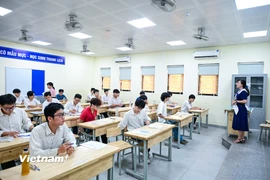 Thí sinh dự thi tốt nghiệp trung học phổ thông năm 2025. (Ảnh: Minh Sơn/Vietnam+)