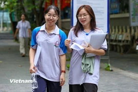 Thí sinh dự thi Tốt nghiệp Trung học phổ thông. (Ảnh: Hoài Nam/Vietnam+)