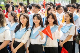 Các tân sinh viên Trường Đại học VinUni. (Ảnh: PV/Vietnam+)