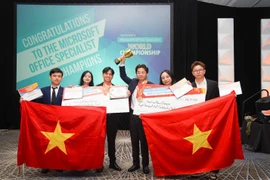 Đội tuyển Việt Nam đạt thành tích xuất sắc tại vòng chung kết thế giới MOS World Championship 2025. (Ảnh: PV/Vietnam+)