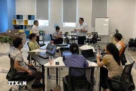 Việt Nam-Đức hợp tác phát triển hoạt động giáo dục tại Trường Đại học Việt Đức. (Ảnh: Huyền Trang/TTXVN)