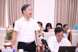 Giáo sư Nguyễn Ngọc Hà, Trưởng ban Đề thi Kỳ thi tốt nghiệp trung học phổ thông năm 2025 thông tin tại buổi họp báo. (Ảnh: Bộ GD-ĐT)