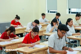 Thí sinh dự thi tốt nghiệp trung học phổ thông năm 2025. (Ảnh: Minh Sơn/Vietnam+)