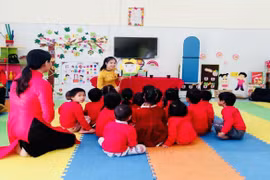 Với phương pháp dạy học sáng tạo, cô Tâm đã giúp học sinh phát triển ngôn ngữ tiếng Việt và nhiều kỹ năng. (Ảnh: NVCC)