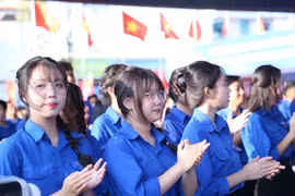 Tháng Thanh niên có chủ đề Tuổi trẻ tự hào, vững tin theo Đảng. (Ảnh: PV/Vietnam+).
