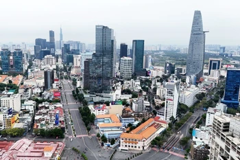 Trung tâm Thành phố Hồ Chí Minh. (Ảnh: Hồng Đạt/TTXVN)