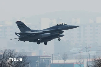 Máy bay chiến đấu F-16 của Không lực Mỹ. (Ảnh: Yonhap/TTXVN)