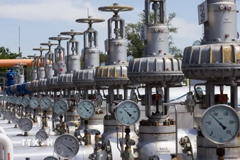 Một cơ sở dự trữ khí đốt ở Zsana (Hungary). (Ảnh: THX/TTXVN)