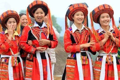 Váy thổ cẩm dân tộc nữ lễ hội