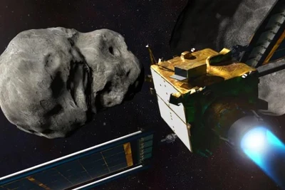 Tàu vũ trụ DART tiếp cận một tiểu hành tinh. (Nguồn: NASA)