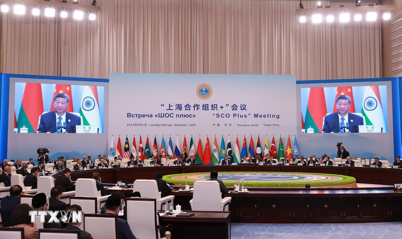 Ngày 1/9, các nguyên thủ quốc gia của Tổ chức Hợp tác Thượng Hải (SCO) đã phê chuẩn Tuyên bố Thiên Tân với chiến lược phát triển cho giai đoạn 2026-2035. (Ảnh: Dương Giang/TTXVN)