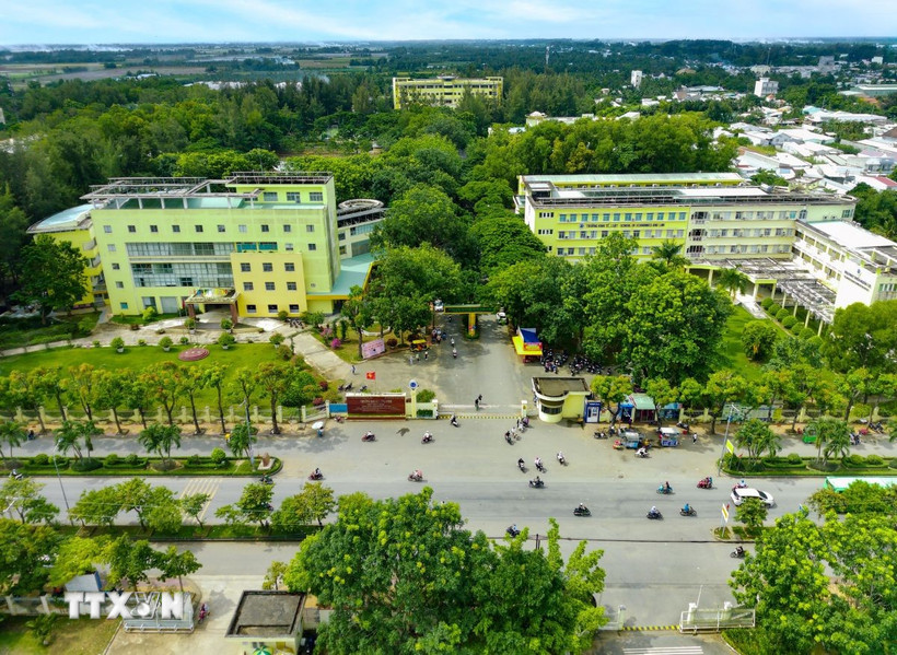 Toàn cảnh Trường Đại học Trà Vinh (tỉnh Vĩnh Long). (Ảnh: TTXVN phát)