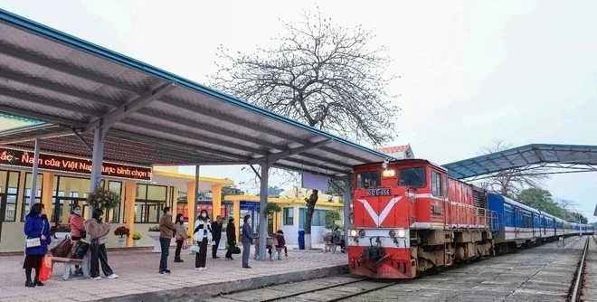 Các vị trí nhà ga, hướng tuyến của Dự án đường sắt Lào Cai-Hà Nội-Hải Phòng đã được tính toán và dự báo tương lai nhu cầu, năng lực vận tải. (Ảnh: Việt Hùng/Vietnam+)