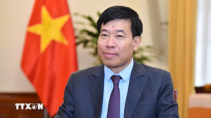 Ủy viên Trung ương Đảng, Phó Bí thư Thường trực Đảng ủy, Thứ trưởng Bộ Ngoại giao Nguyễn Mạnh Cường. (Ảnh: TTXVN phát)