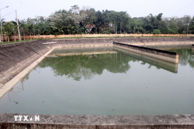 Hồ chứa nước của Nhà máy nước xã Cẩm Vân, huyện Cẩm Thủy Thanh Hóa. (Ảnh: Nguyễn Nam/TTXVN)