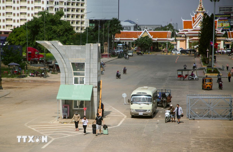Mộc Bài là cửa ngõ đường bộ lớn nhất phía Nam kết nối Việt Nam với Campuchia, các nước ASEAN và Tiểu vùng sông Mê Kông mở rộng. (Ảnh: Giang Phương/TTXVN)