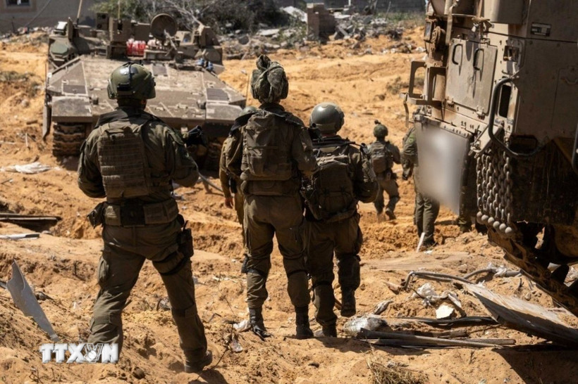 Binh sỹ Israel được triển khai tại Dải Gaza. (Ảnh: THX/TTXVN)