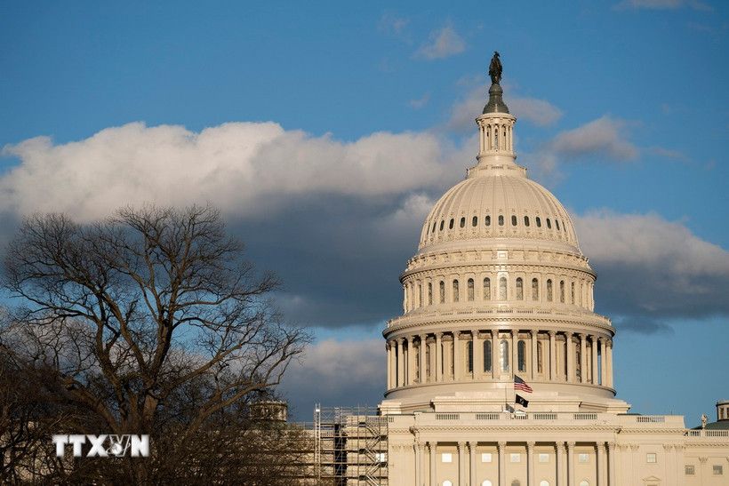 Tòa nhà Quốc hội Mỹ tại Washington, D.C. (Ảnh: THX/TTXVN)