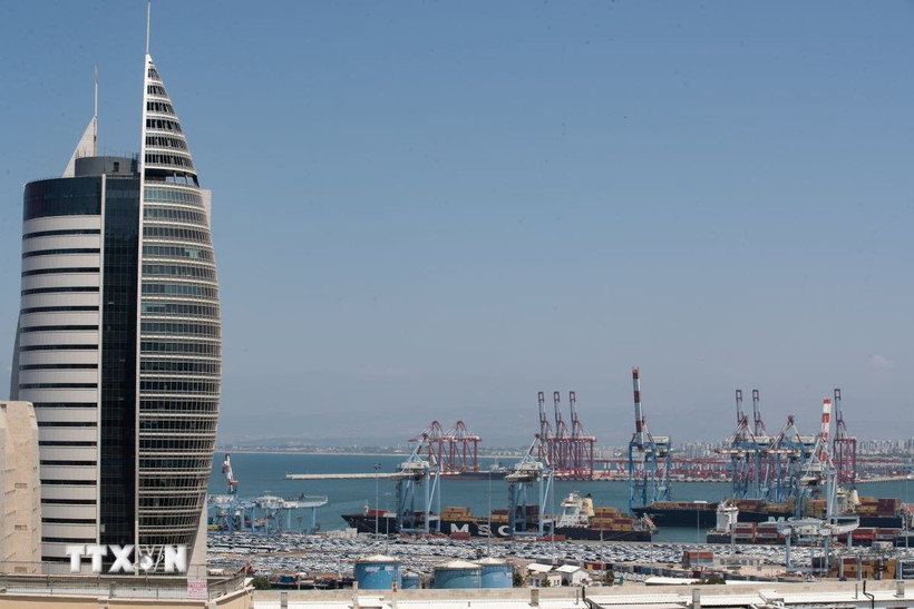 Quang cảnh cảng Haifa ở miền Bắc Israel. (Ảnh: THX/TTXVN)