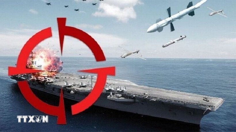 Lực lượng Houthi ở Yemen tiến hành cuộc tấn công mới nhằm vào các tàu chiến Mỹ ở Biển Đỏ. (Ảnh: IRNA/TTXVN)