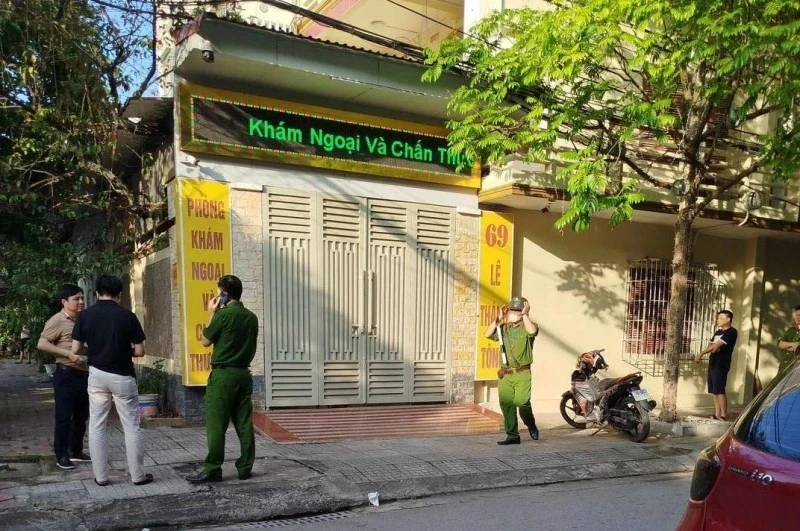 Phòng khám tại địa chỉ số 69 đường Lê Thánh Tông, phường Đông Vệ, thành phố Thanh Hóa . (Ảnh: Công an cung cấp)