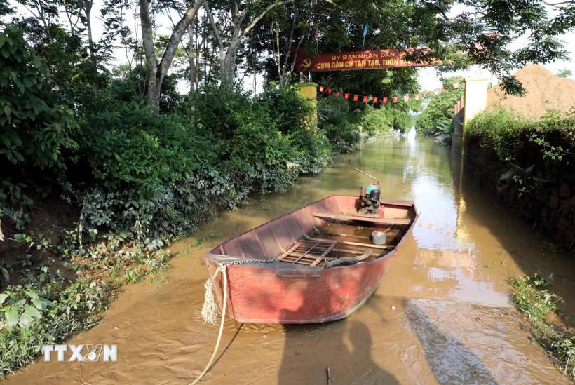 Ngập lụt do mưa lũ ở tỉnh Lạng Sơn ngày 26/6. (Ảnh: Văn Đạt/TTXVN)