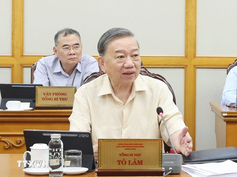 Tổng Bí thư Tô Lâm phát biểu. (Ảnh: Thống Nhất/TTXVN) 