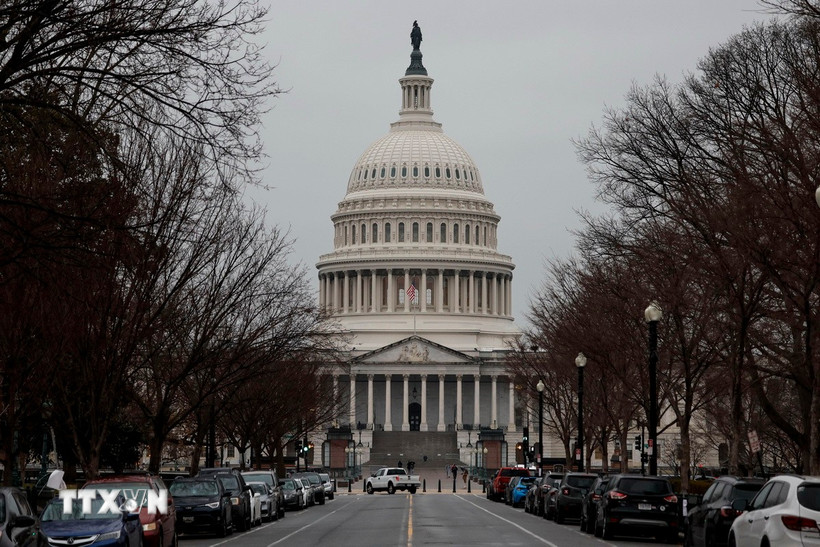 Tòa nhà Quốc hội Mỹ tại Washington, D.C. (Ảnh: THX/TTXVN)