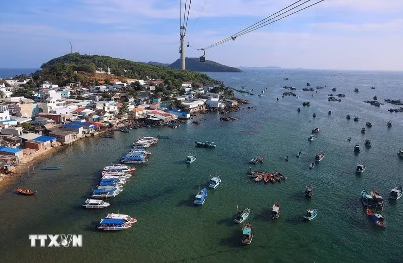 Một góc thành phố Phú Quốc. (Ảnh: Dương Giang/TTXVN)