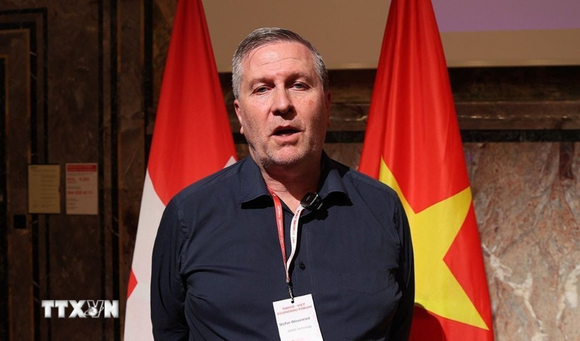 Ông Stefan Winzenried - Nhà sáng lập và CEO của công ty công nghệ JANZZ.technology của Thụy Sĩ. (Ảnh: TTXVN phát)