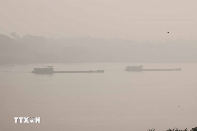 Chất lượng không khí của Hà Nội ở mức "không lành mạnh." (Nguồn: TTXVN)