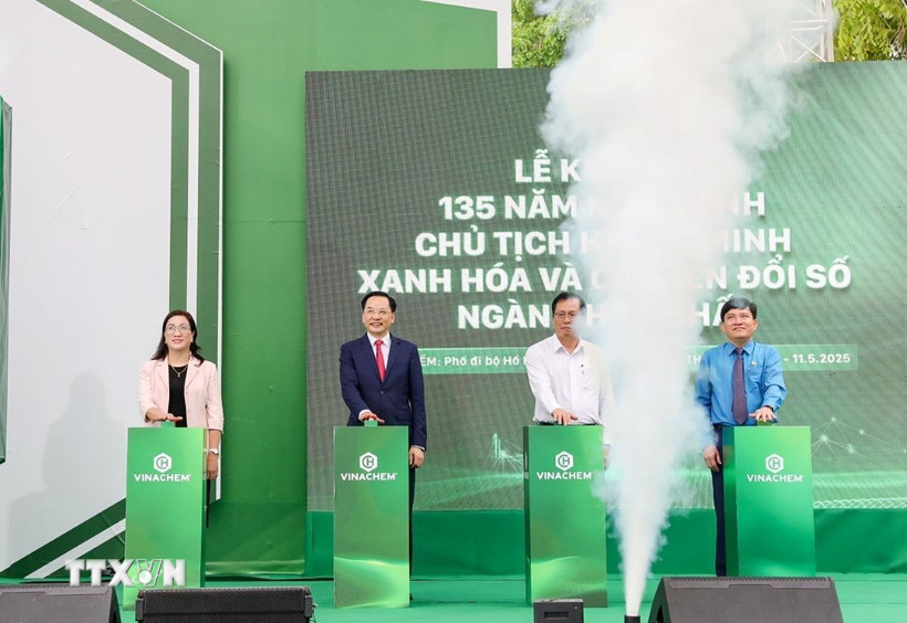 Tập đoàn Hóa chất Việt Nam tổ chức phát động "Xanh hóa và Chuyển đổi số". (Ảnh: Khánh Hoà/TTXVN)
