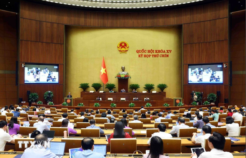 Quang cảnh phiên họp chiều 9/5. (Ảnh: Phạm Kiên/TTXVN)