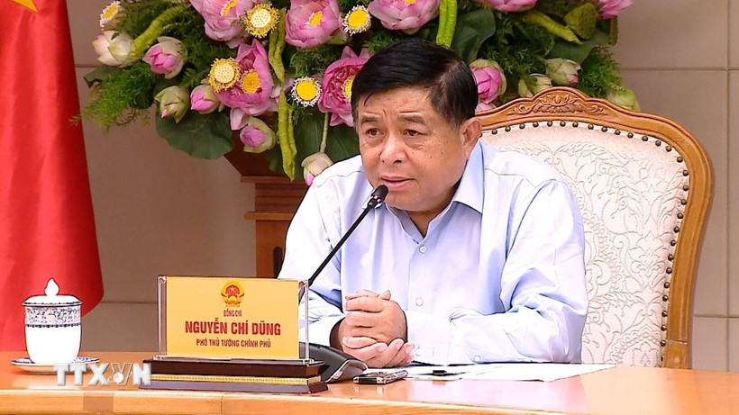 Phó Thủ tướng Nguyễn Chí Dũng phát biểu tại cuộc họp. (Ảnh: Tuấn Anh/TTXVN) 