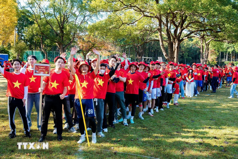 Cộng đồng người Việt Nam tại Nhật Bản. (Ảnh: Xuân Giao/TTXVN)