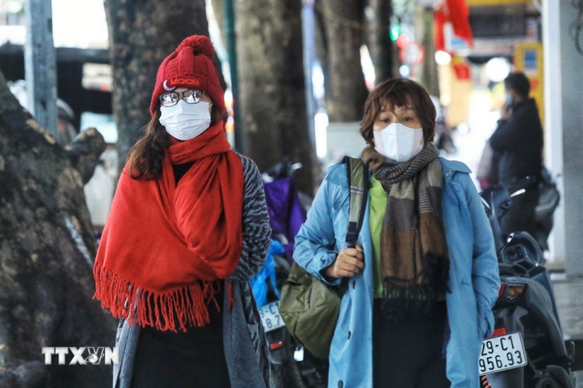 Trời rét đậm, rét hại. (Ảnh: Tuấn Anh/TTXVN)