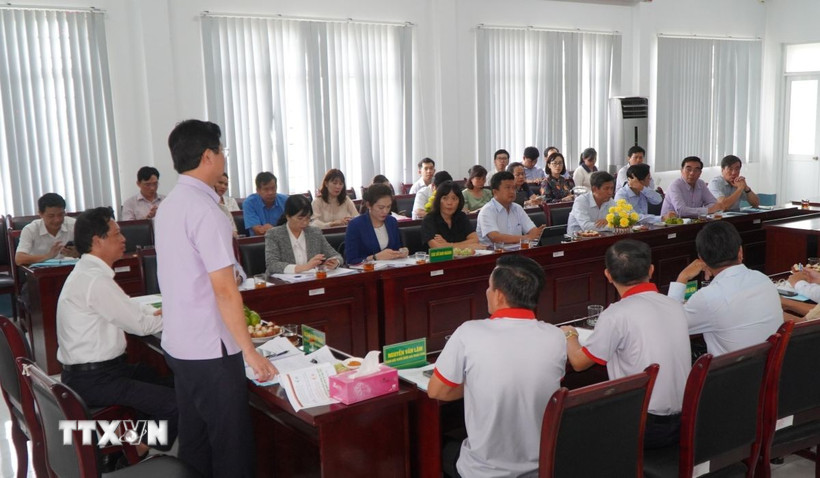 Quang cảnh buổi làm việc. (Ảnh: Nhựt An/TTXVN)