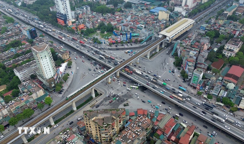 Đường sắt đô thị. (Ảnh: Quốc Khánh/TTXVN)