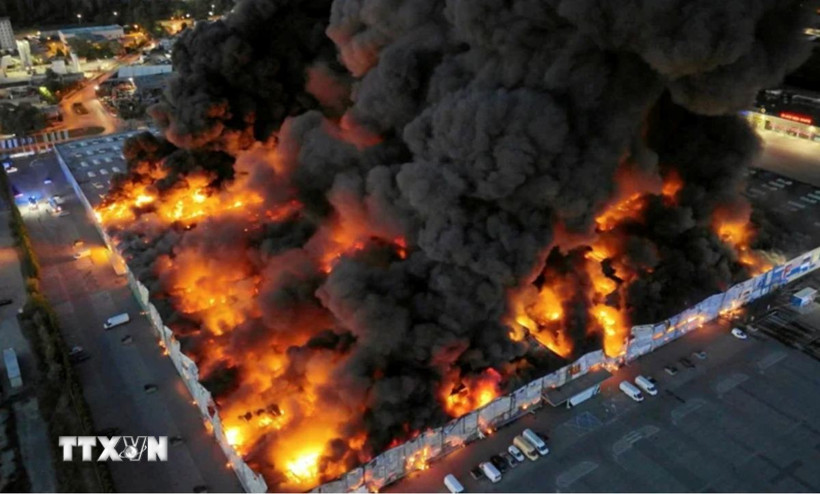 Vụ nổ tại nhà máy ở vùng Ryazan, Nga, khiến 11 người thiệt mạng. (Ảnh: THX/TTXVN) 