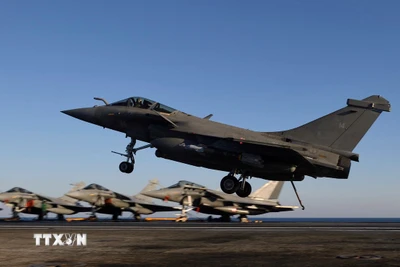 Máy bay chiến đấu Rafale của Pháp. (Ảnh: AFP/TTXVN)