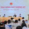 Bộ trưởng Trần Văn Sơn phát biểu tại Họp báo Chính phủ thường kỳ tháng 7/2025. (Ảnh: VGP/Nhật Bắc)