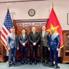 Chiều 12/6, tại Hoa Kỳ Bộ trưởng Nguyễn Hồng Diên đã có phiên đàm phán với Bộ trưởng Bộ Thương mại Hoa Kỳ Howard Lutnick và Đại sứ Jamieson Greer, Trưởng Đại diện Thương mại Hoa Kỳ. (Ảnh: PV/Vietnam+)