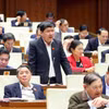 Các đại biểu Quốc hội thảo luận tại hội trường, Kỳ họp bất thường lần thứ 9. (Ảnh: TTXVN)