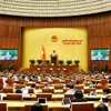 Quốc hội thảo luận tại hội trường về dự thảo Nghị quyết của Quốc hội quy định một số cơ chế, chính sách đặc biệt tạo đột phá trong xây dựng và tổ chức thi hành pháp luật. (Ảnh: TTXVN)