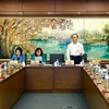Các đại biểu Quốc hội đoàn thành phố Hà Nội thảo luận ở tổ về phát triển kinh tế-xã hội những tháng đầu năm 2025. (Ảnh: TTXVN)